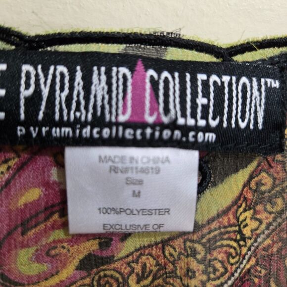 The Pyramid Collection Sheer Bell Sleeve Tunic Top Size M Fairy Grunge Witchy - Picture 4 of 11